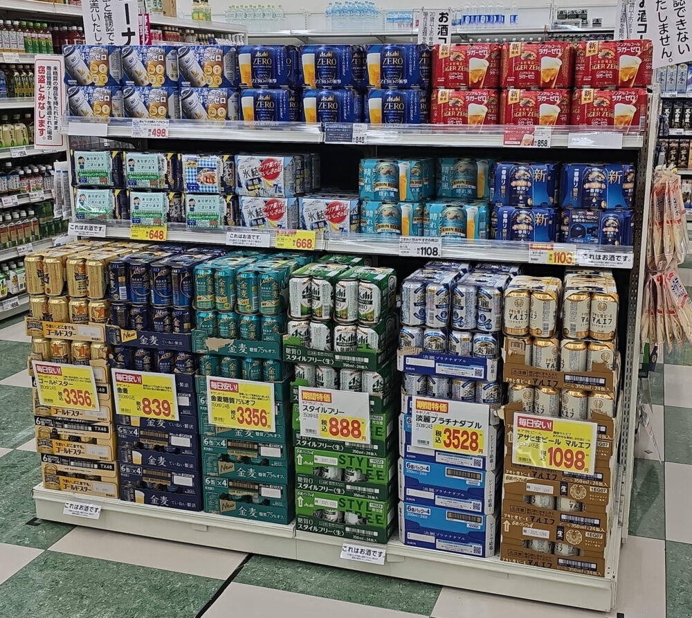 現在のビール系飲料売り場
